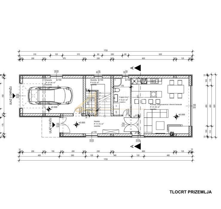 Hiša Svetvinčenat, 160m2
