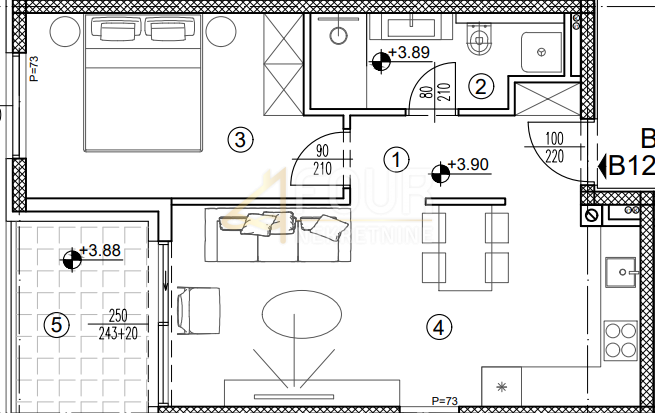 Stanovanje Srdoči, Rijeka, 54,02m2