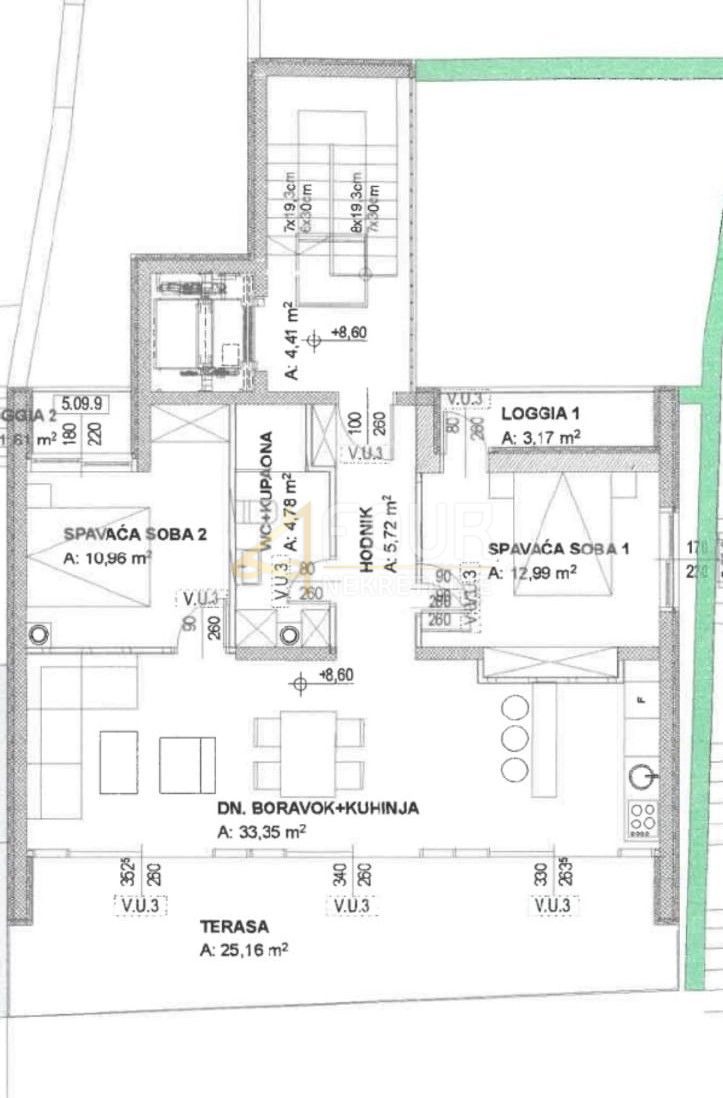 Stanovanje Jadranovo, Crikvenica, 96,42m2