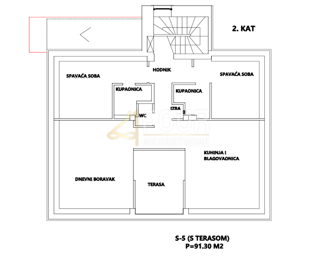 Stanovanje Podmurvice, Rijeka, 91,30m2