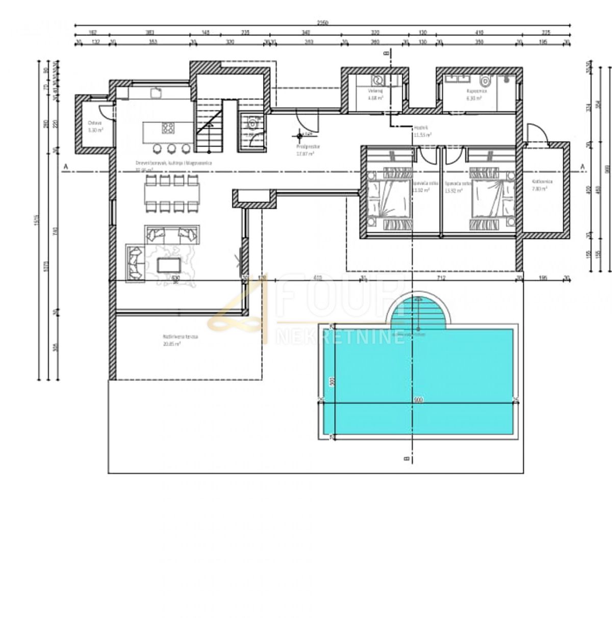 Hiša Svetvinčenat, 220m2