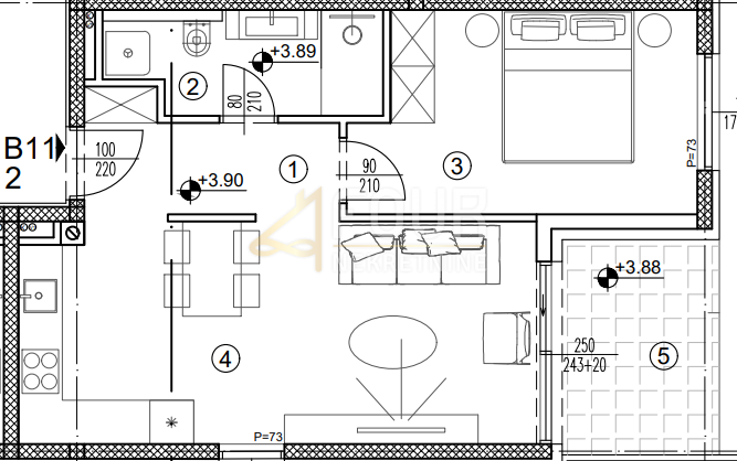 Stanovanje Srdoči, Rijeka, 60,28m2