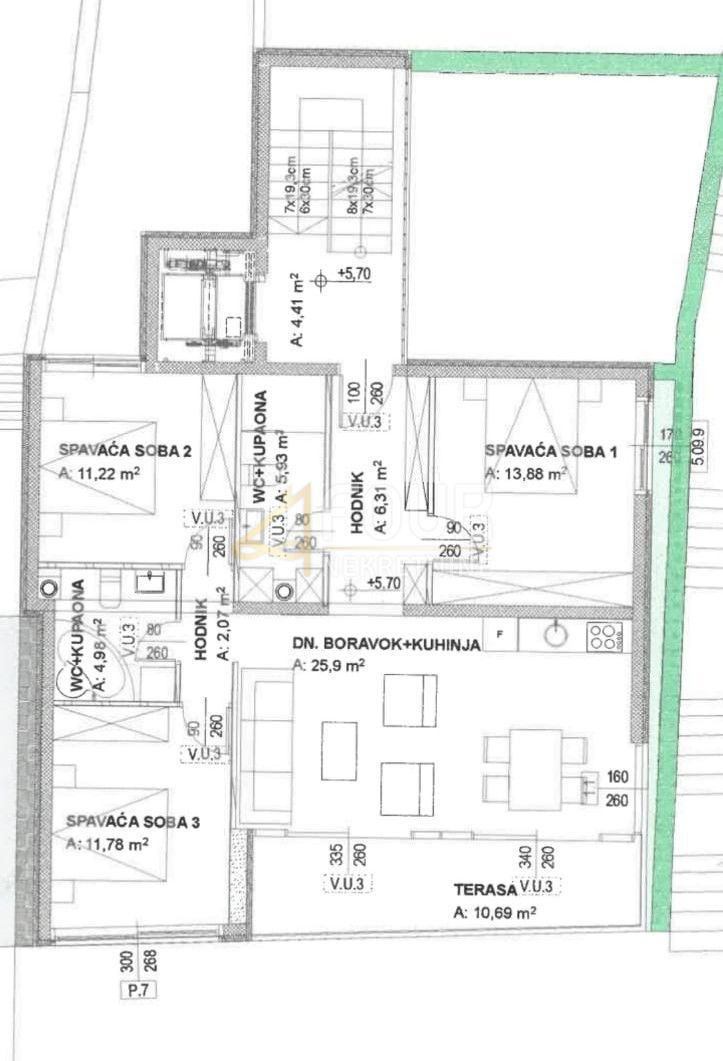 Stanovanje Jadranovo, Crikvenica, 94,06m2