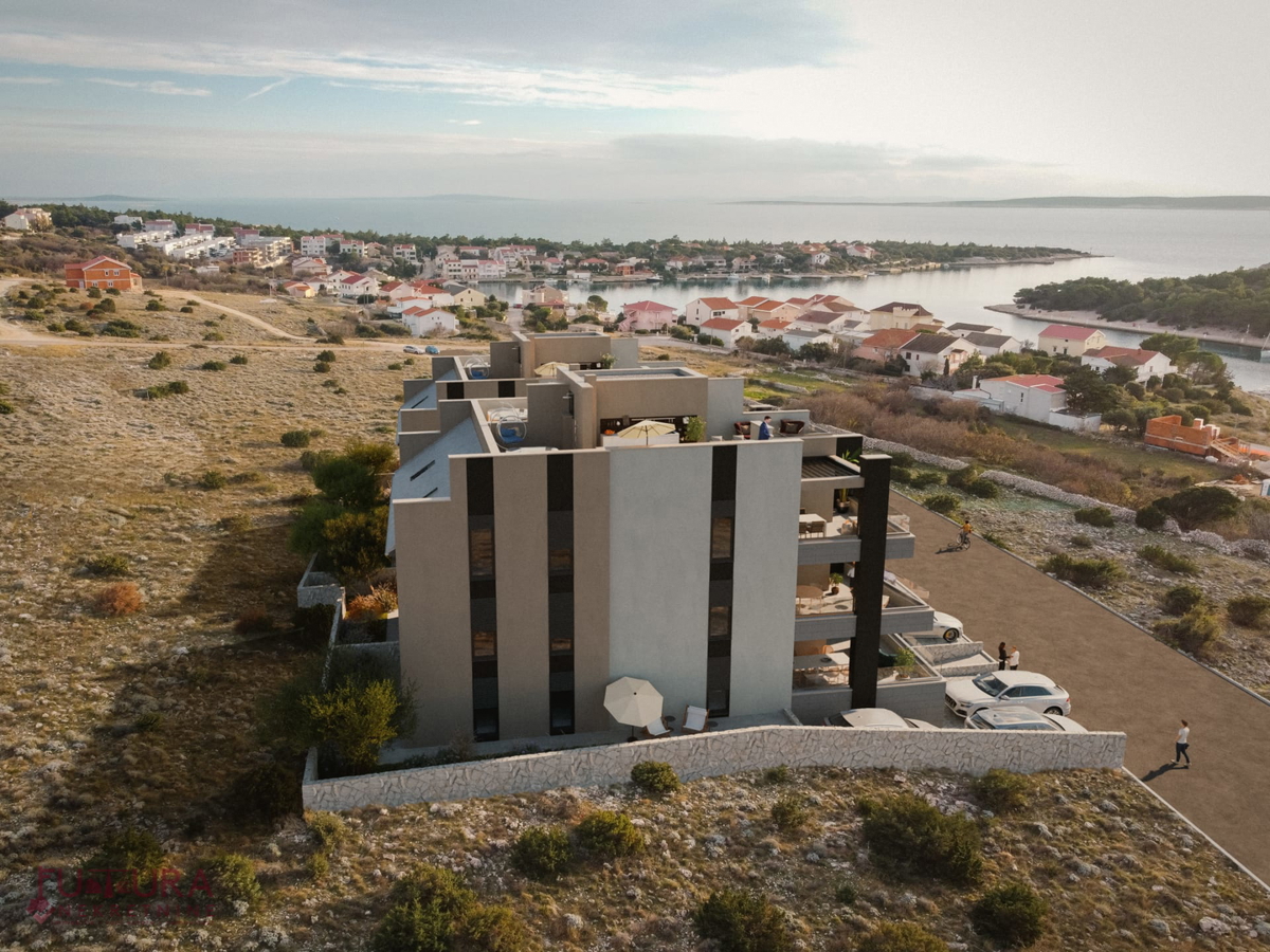 PAG - ŠIMUNI, STAN 107,55 M2, PRODAJA, NOVO, VRT, RAZGLED, LOKACIJA!