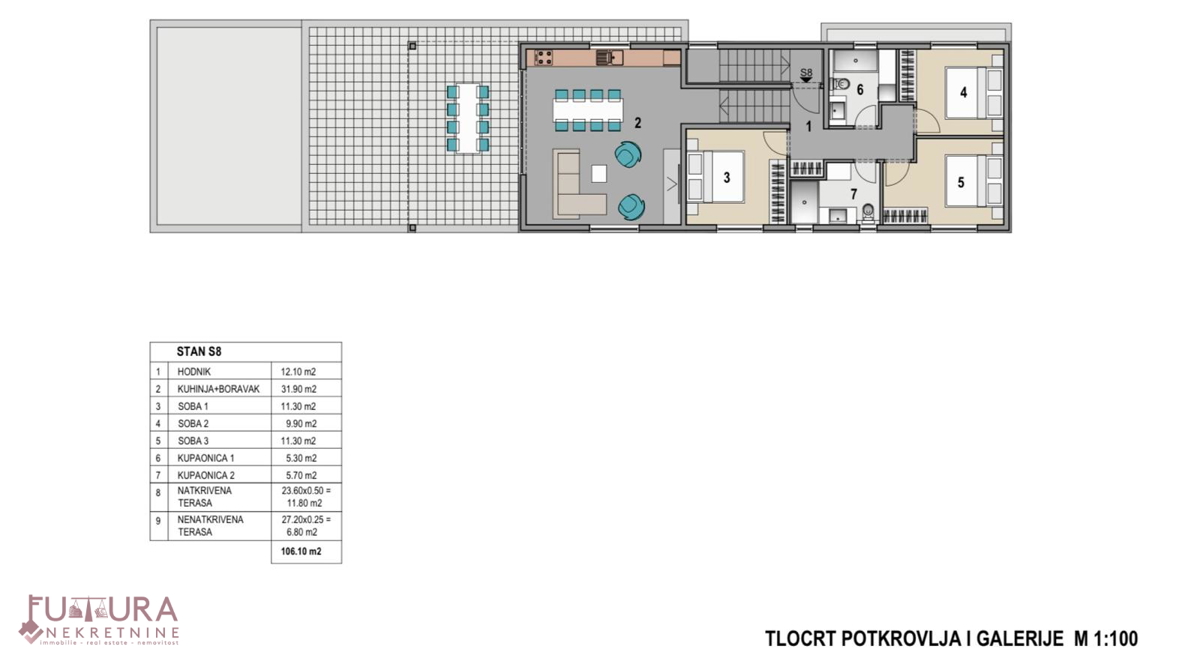 PAG - MANDRE, STAN 51,20 M2, PRODAJA, POGLED, LOKACIJA, NOVO!!!