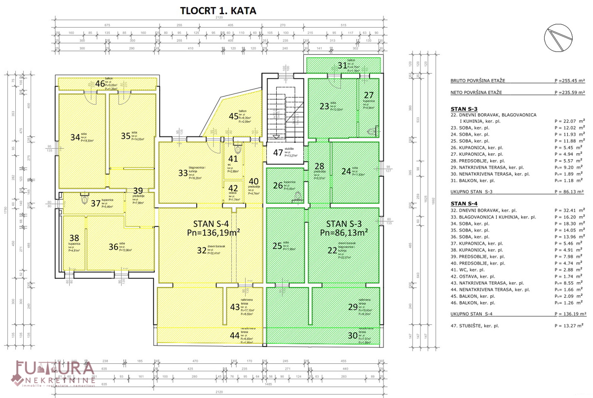 PAG - MANDRE, STANOVANJE 146,71 M2 PRODAJA, NOVO, POGLED, LOKACIJA!!!