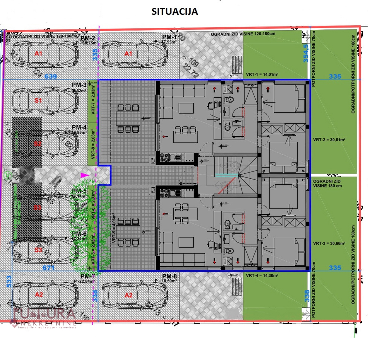 PAG - MANDRE, STANOVANJE 73,25 M2, PRODAJA, VRT, NOVO, LOKACIJA!
