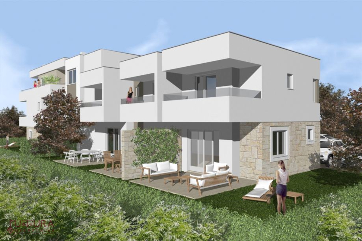 PAG - MANDRE, STANOVANJE 71 M2, PRODAJA, NOVO, VRT!!!