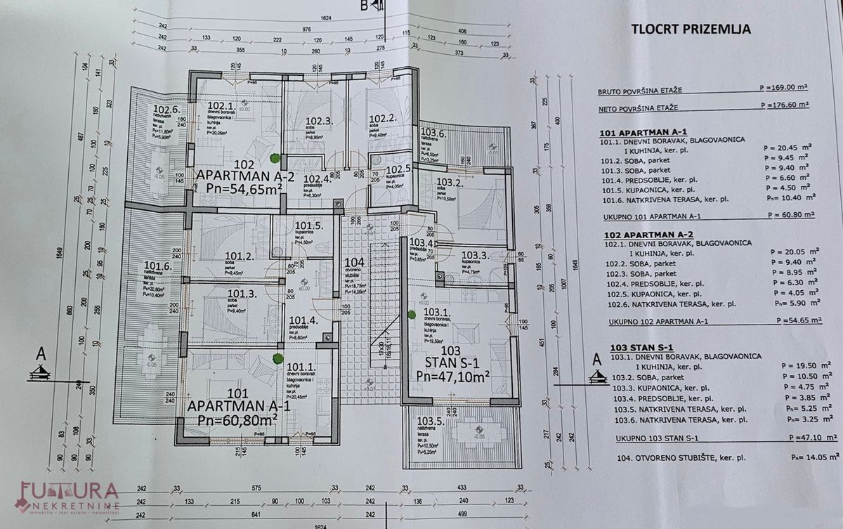 PAG - MANDRE, STANOVANJE 67,65 M2, PRODAJA, VRT, NOVO, LOKACIJA!