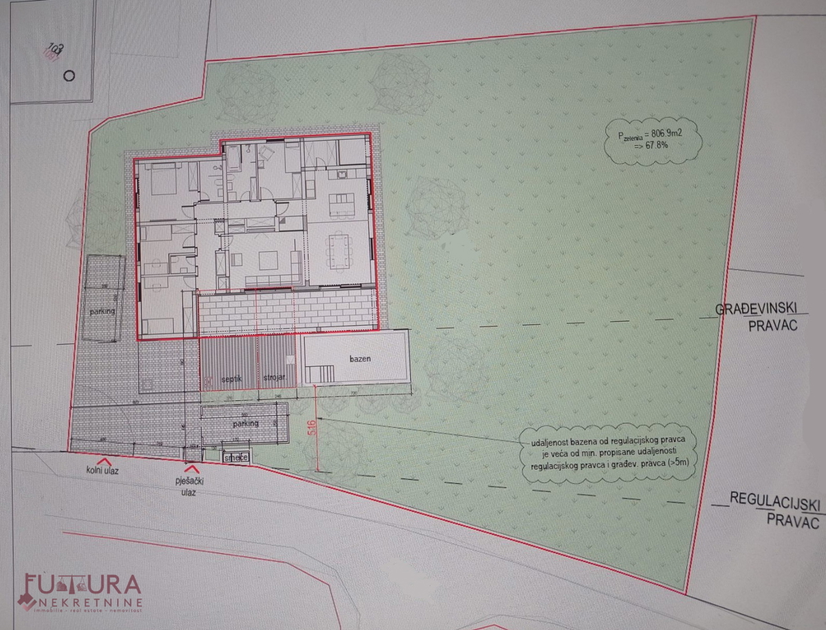 ZADAR - POLIČNIK, GRADBENI ZEMLJIŠČE 1189 M2, PRODAJA, PROJEKTI, DOVOLJENJE, PRILOŽNOST!!