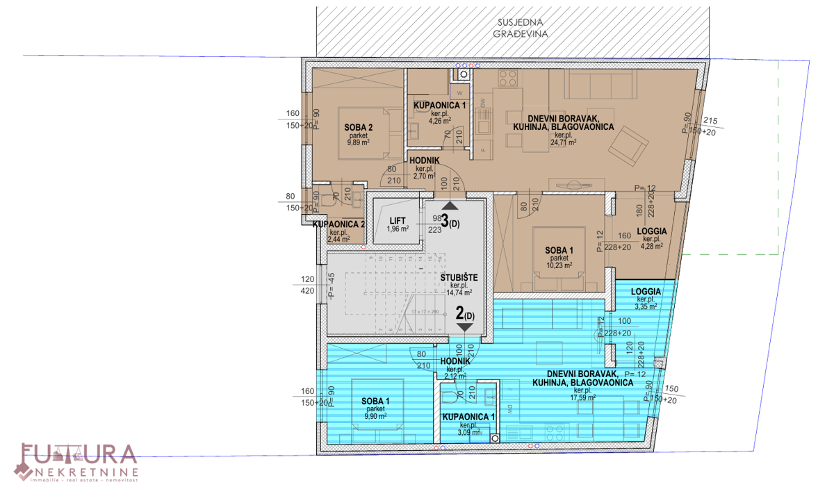 ZAGREB - TREŠNJEVKA, STAN 58,76 M2, PRODAJA, LOKACIJA, NOVO!!!