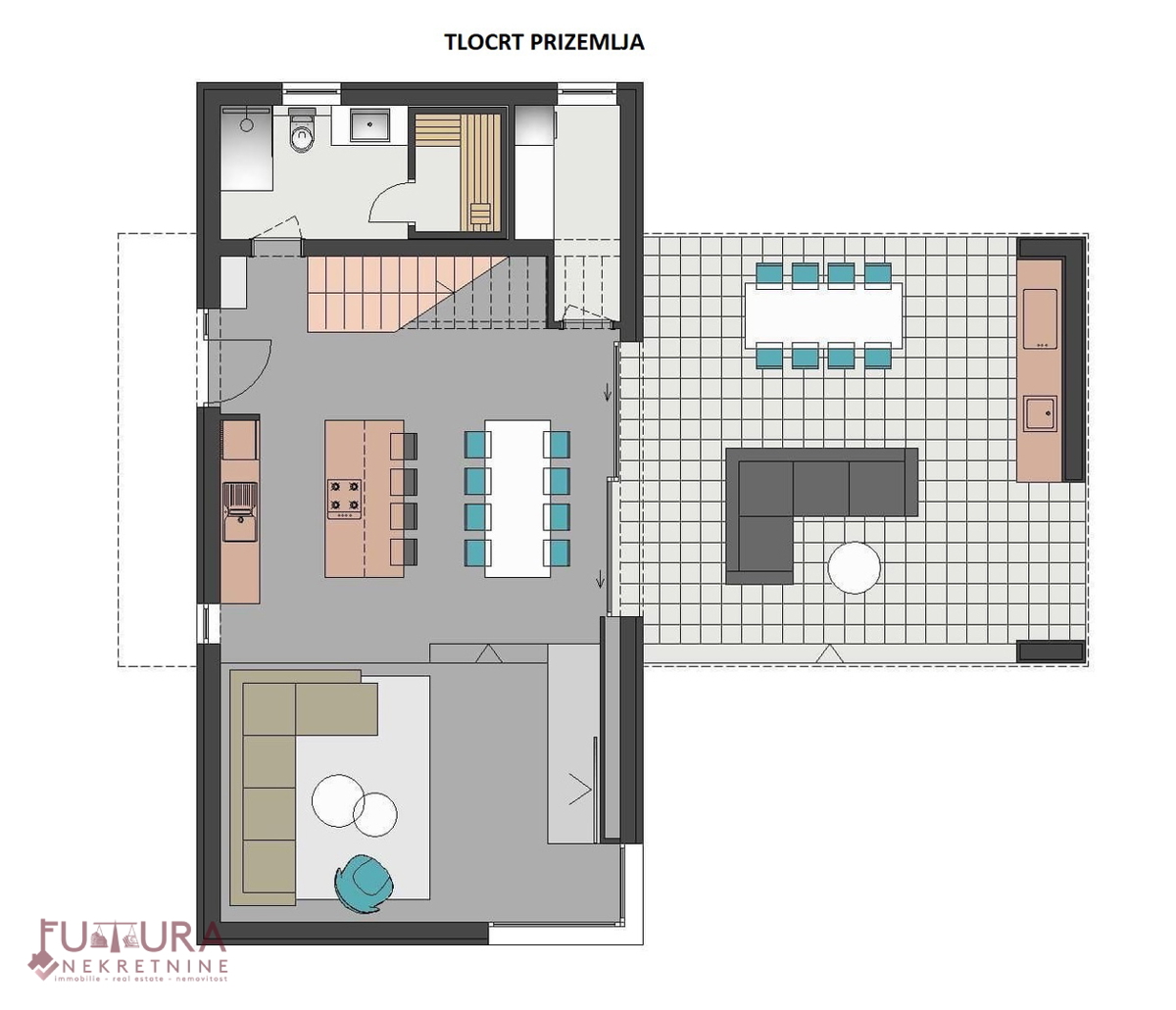 PAG - KOLAN, PRODAJA VILE 190 M2, NOVO, BAZEN, POGLED!!!