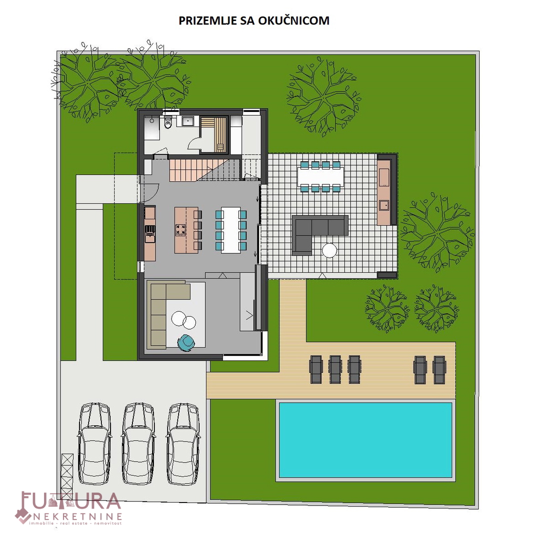 PAG - KOLAN, PRODAJA VILE 190 M2, NOVO, BAZEN, POGLED!!!
