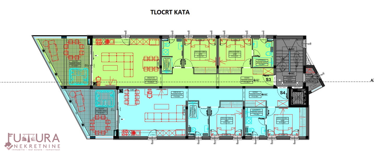 PAG - MANDRE, STANOVANJE 96,01 M2, PRODAJA, PRVA VRSTA, ODPRT POGLED, NOVO!!!