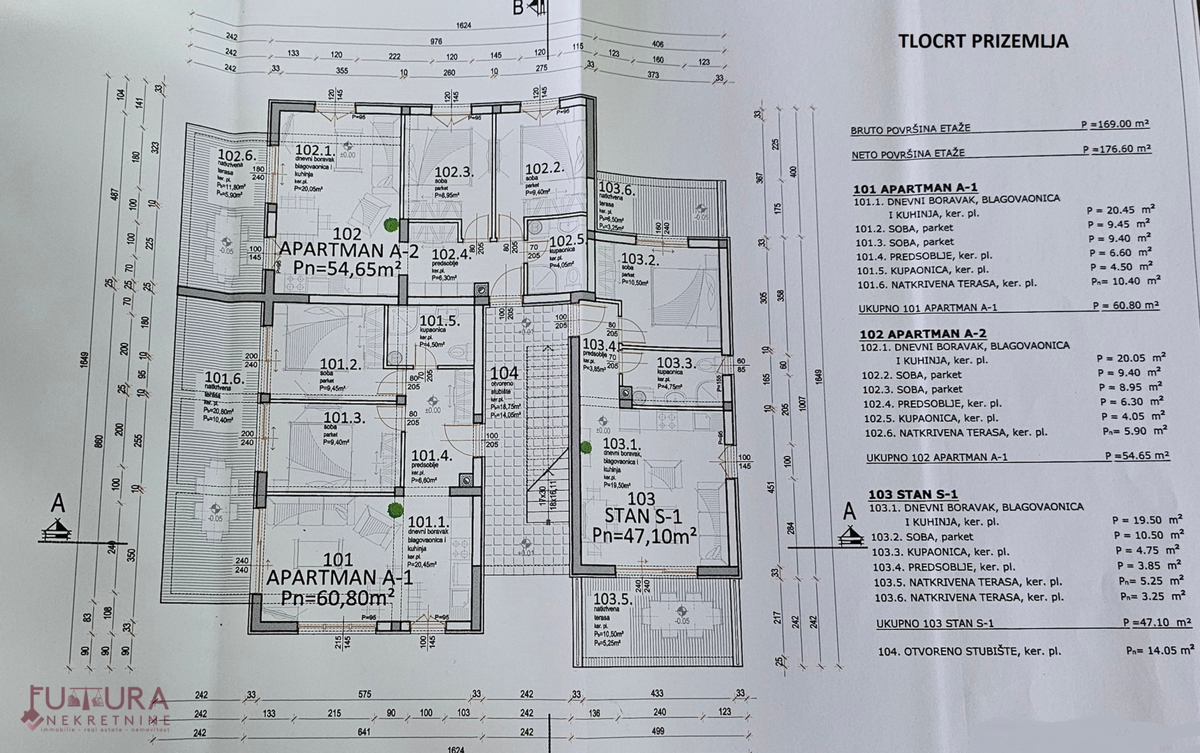 PAG - MANDRE, STANOVANJE 69,80 M2, NOVO, LOKACIJA, VRT!!!