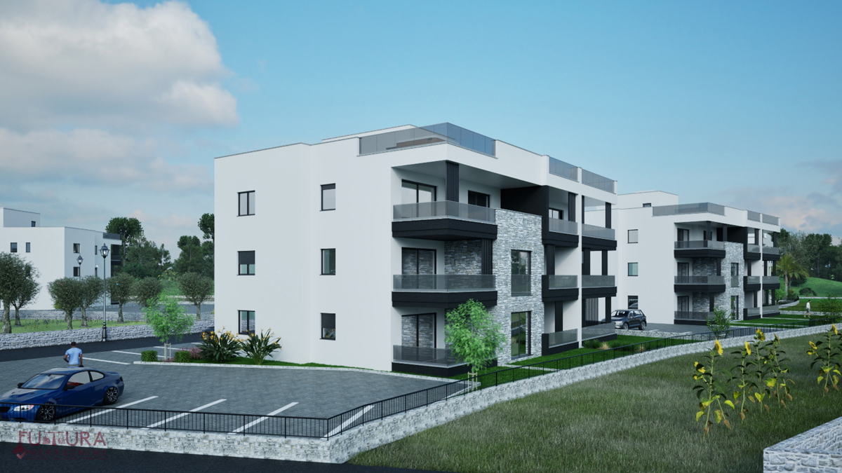 Zadar - Crvene kuće, stanovanje 101,67 m2, prodaja, vrt, novo!