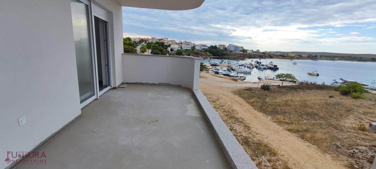 PAG - POVLJANA, PRODAJA STANOVANJA 58,54 M2, RAZGLED, 50 M OD MORJA, NOVO!!!