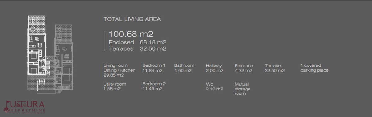 ZADAR - UGLJAN, STAN 100,68 M2, PRODAJA, NOVO, VRT, PRVA VRSTA, POGLED!!!