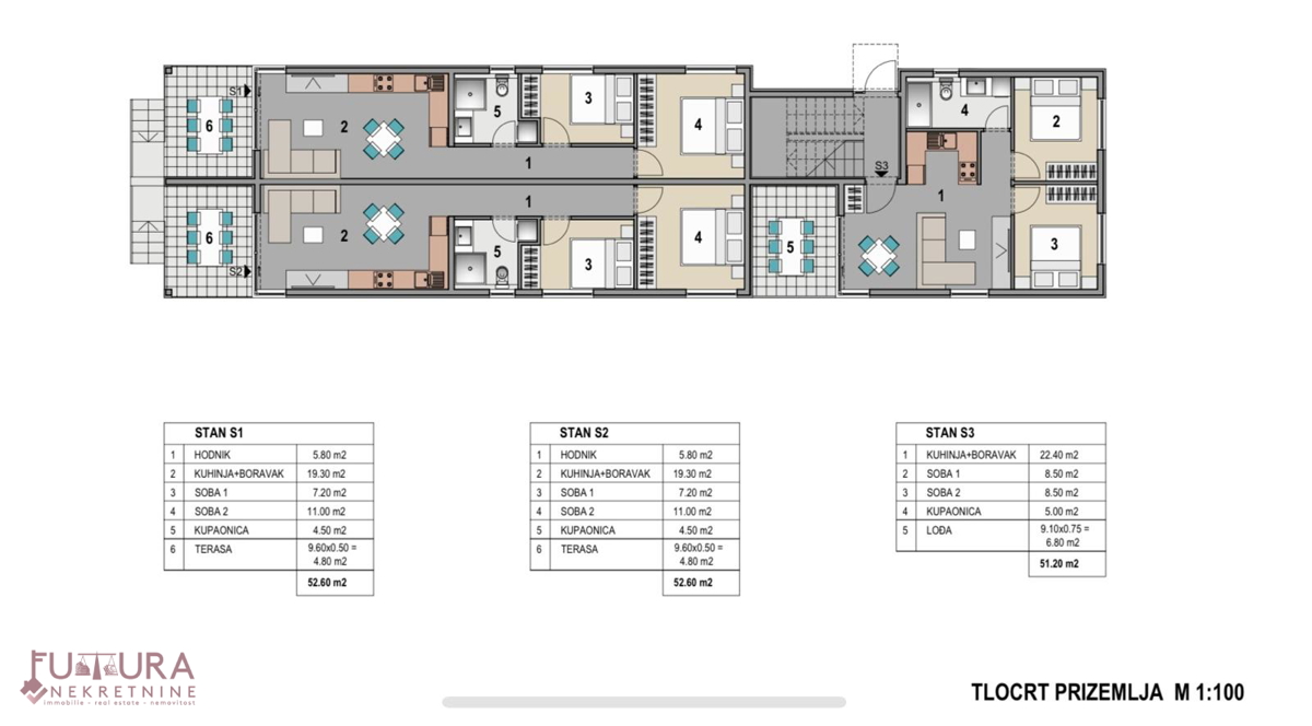 PAG - MANDRE, STAN 51,20 M2, PRODAJA, POGLED, LOKACIJA, NOVO!!!