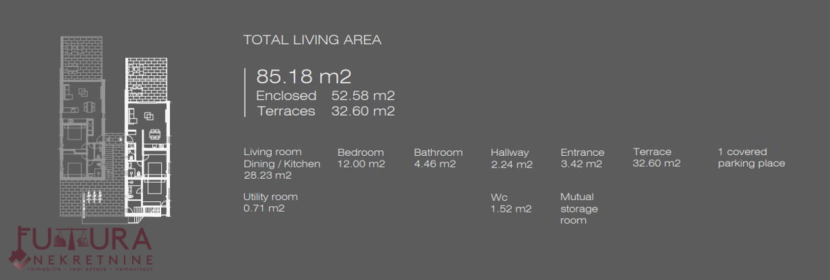 ZADAR - UGLJAN, STAN 85,18 M2, PRODAJA, NOVO, VRT, PRVA VRSTA, POGLED!!!