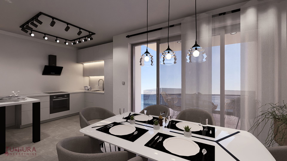 PAG - MANDRE, STAN 131,72 M2, PRODAJA, PRVA VRSTA, ODPRT RAZGLED, VRT, STREŠNA TERASA!!!