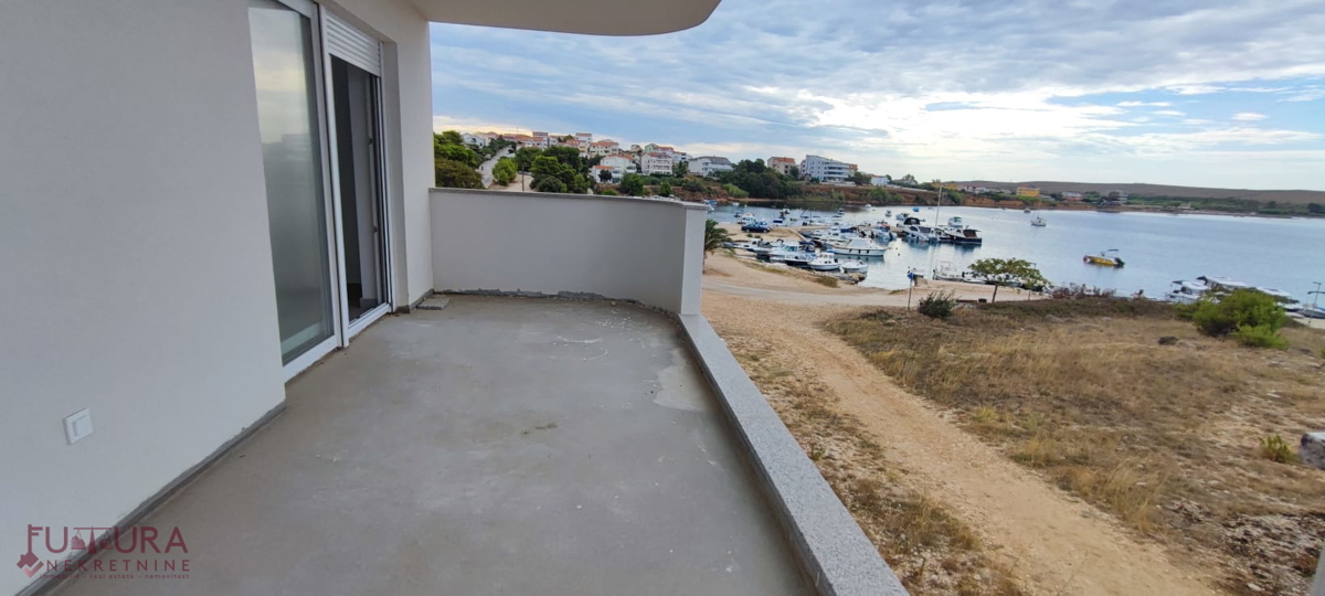 PAG - POVLJANA, PRODAJA STANOVANJA 54,52 M2, RAZGLED, 50 M OD MORJA, NOVO!!!