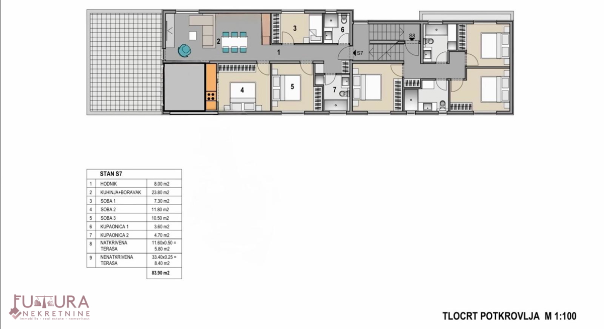 PAG - MANDRE, STAN 51,20 M2, PRODAJA, POGLED, LOKACIJA, NOVO!!!