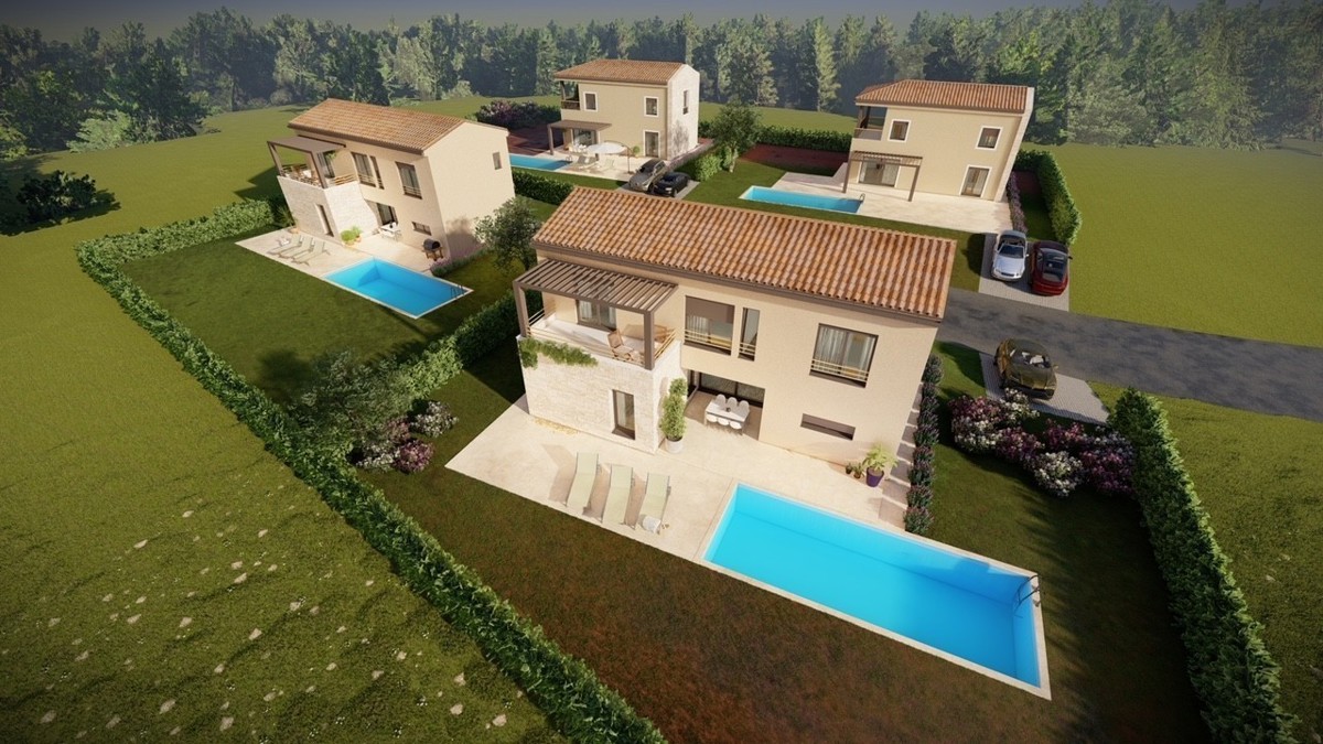 Vila v izgradnji, okolica Baderna, Istra