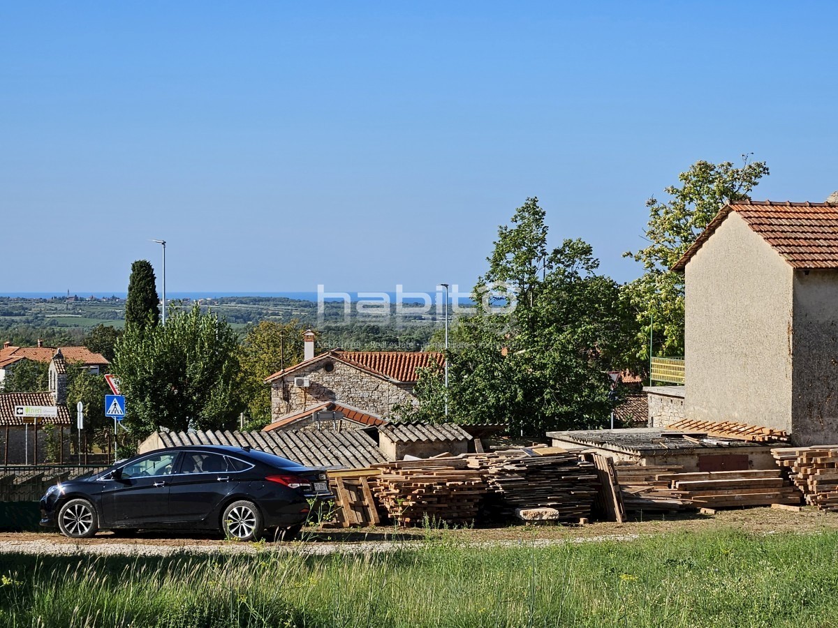 Poreč 10 km, Kaštelir - Građevinsko zemljište sa pogledom na more