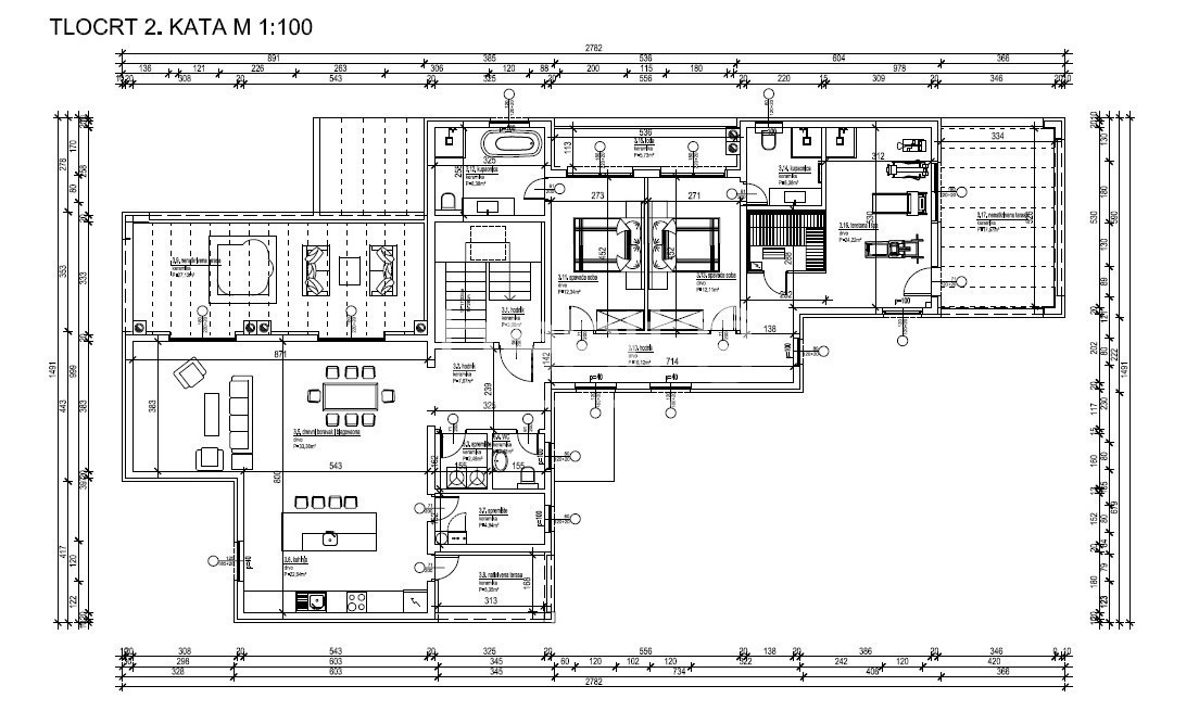 Istra, Poreč, novo stanovanje od 167 m2, 2. nadstropje, pogled na morje, 1500 m od morja
