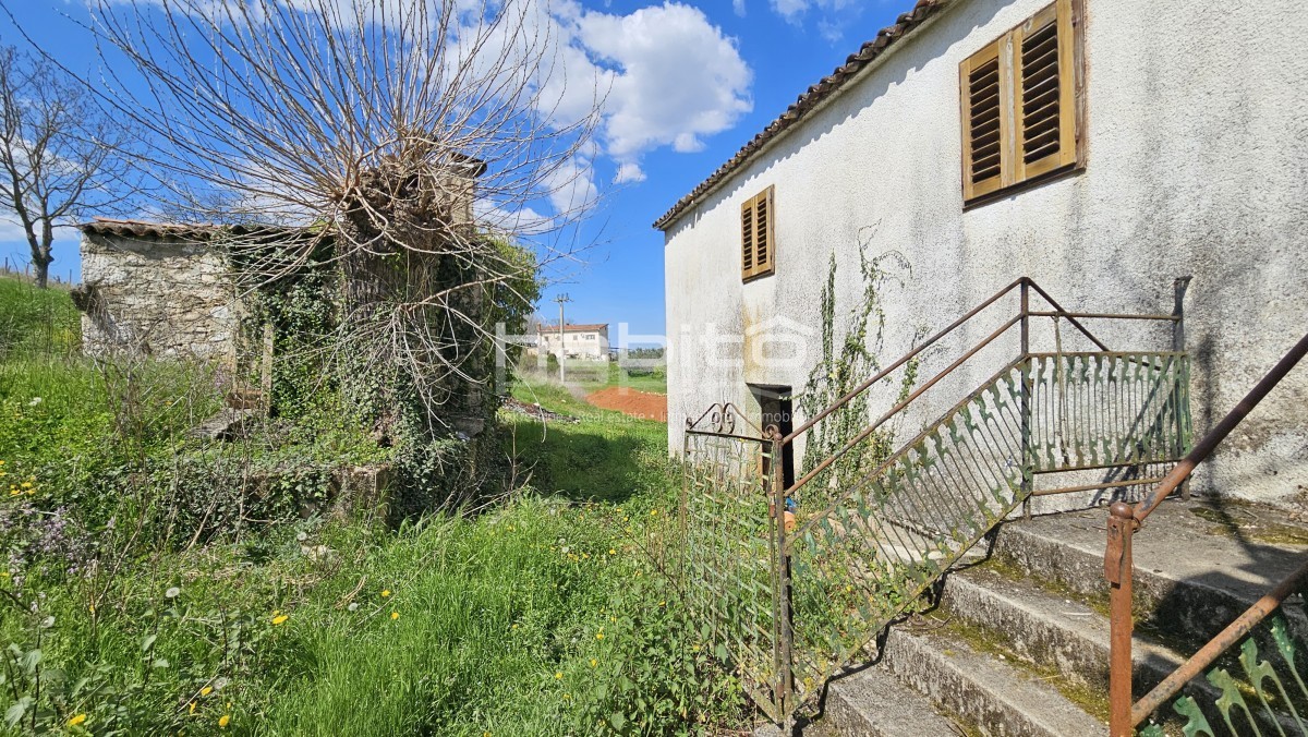 Motovun - Stara kamnita hiša s panoramskim razgledom na Motovun