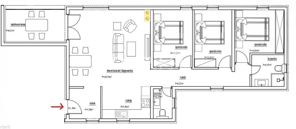 Istra, Poreč, novo stanovanje 91 m2, 1. nadstropje, 1500 m od morja