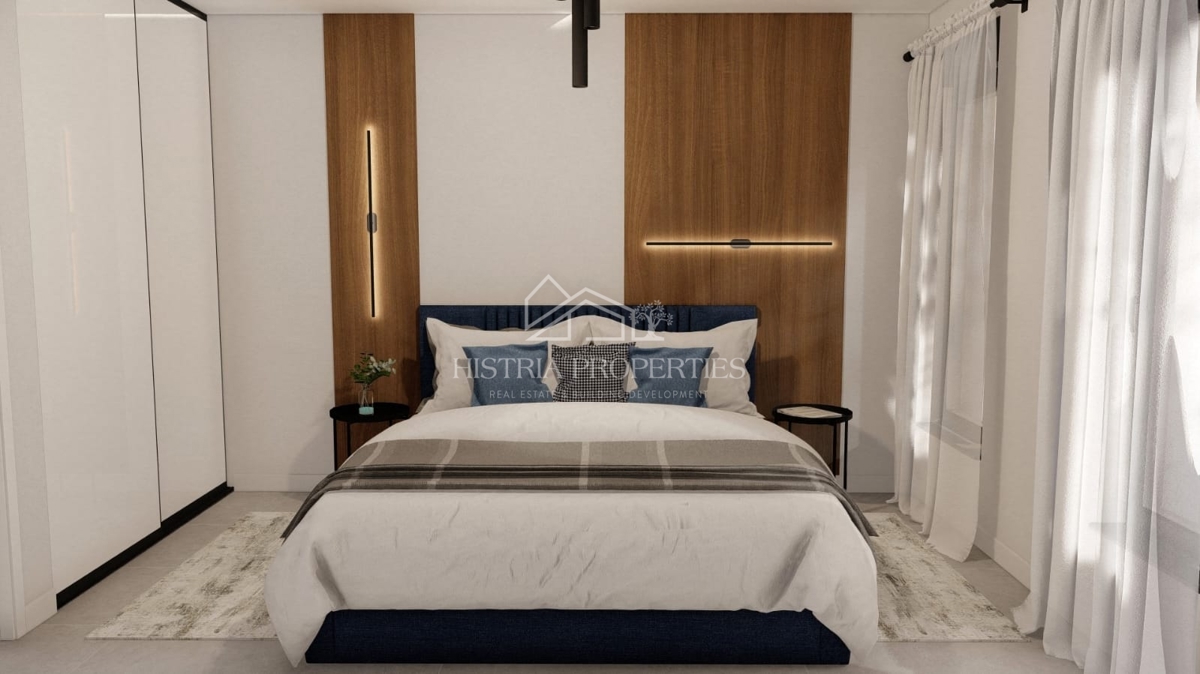 Novozgrajeno stanovanje z velikim dvoriščem v bližini centra Pulja in znatnimi ugodnostmi pri nakupu