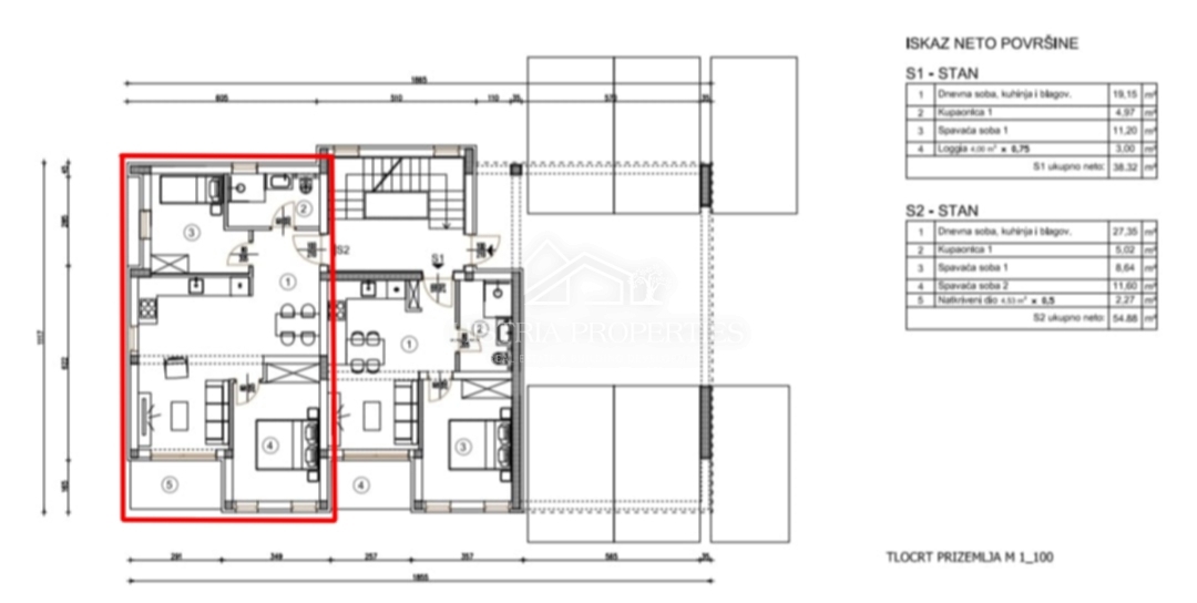 Novozgrajeno stanovanje z velikim dvoriščem v bližini centra Pulja in znatnimi ugodnostmi pri nakupu