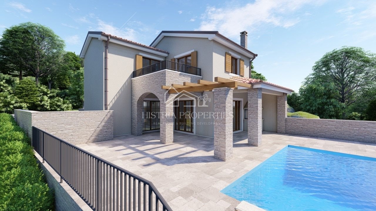 Ugodno zemljišče za gradnjo več hiš v bližini čudovitega Grožnjana in mirne pokrajine