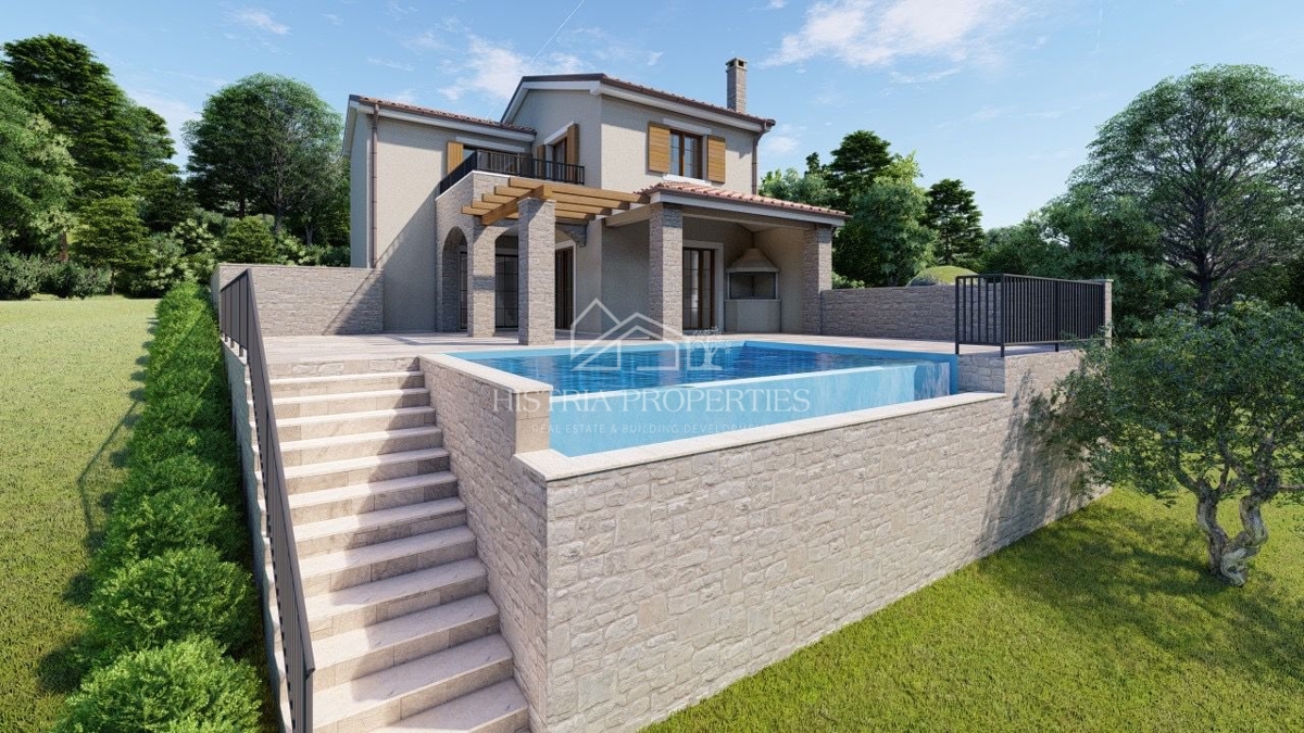 Ugodno zemljišče za gradnjo več hiš v bližini čudovitega Grožnjana in mirne pokrajine