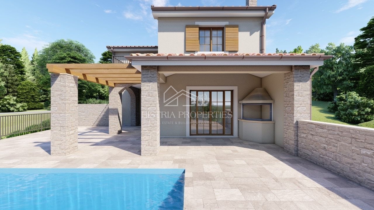 Ugodno zemljišče za gradnjo več hiš v bližini čudovitega Grožnjana in mirne pokrajine