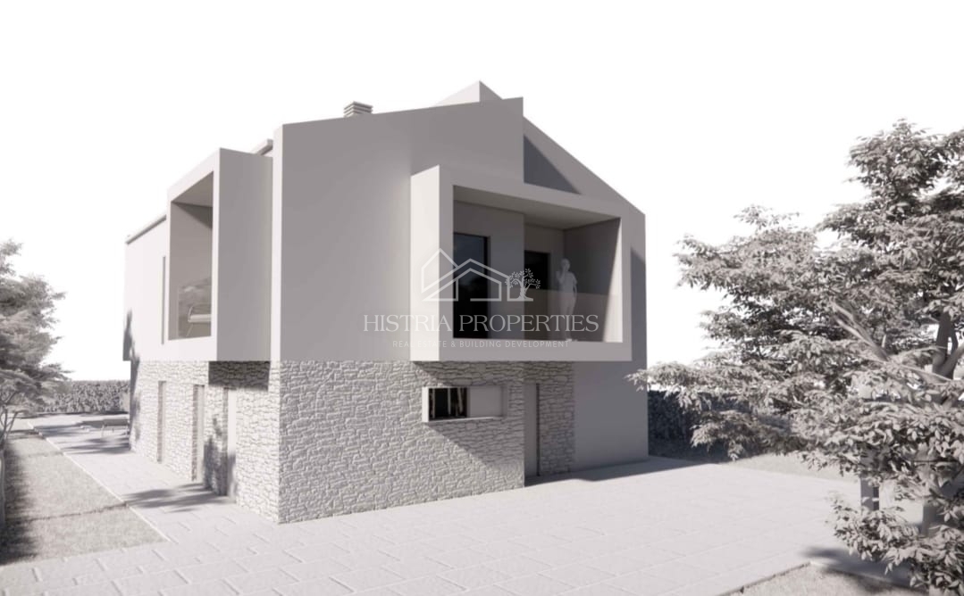 Zemljišče z gradbenim dovoljenjem v mirni istrski vasi, pripravljeno za gradnjo