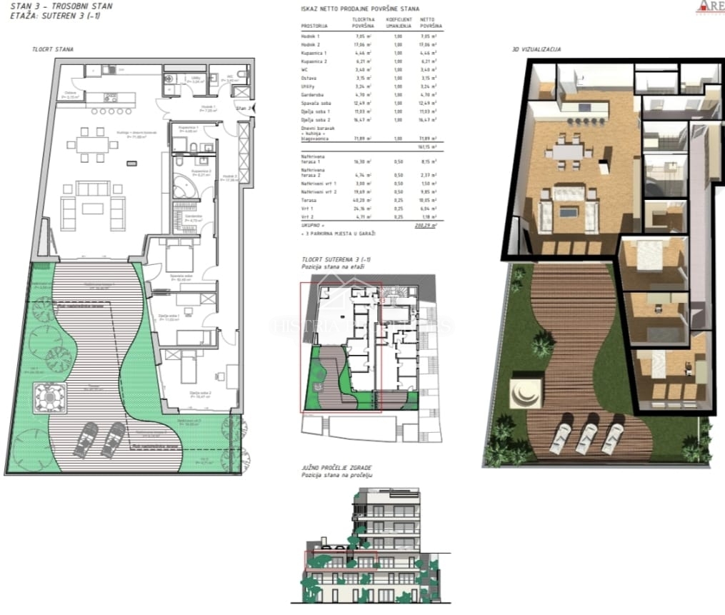 Sanjska terasa v prostornem luksuznem apartmaju z zasebnim dostopom do plaže