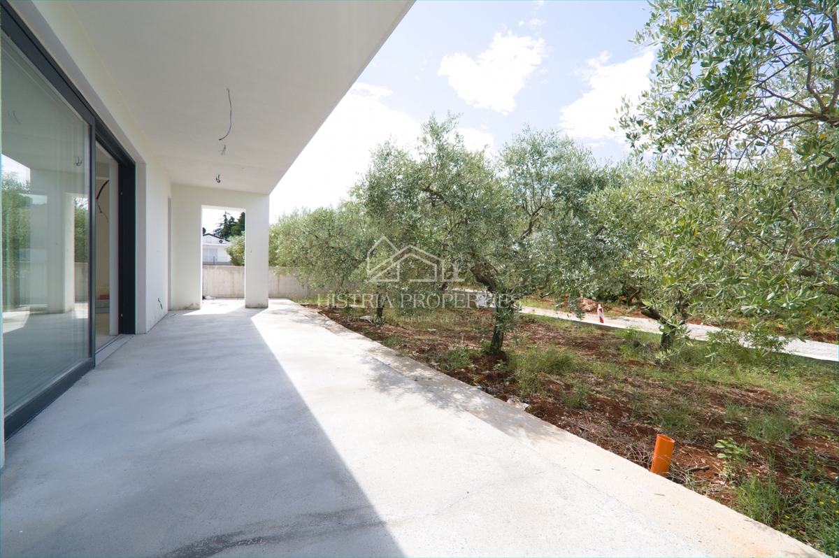 Čudovit oljčni nasad in kakovostna moderna gradnja v predmestju Poreča