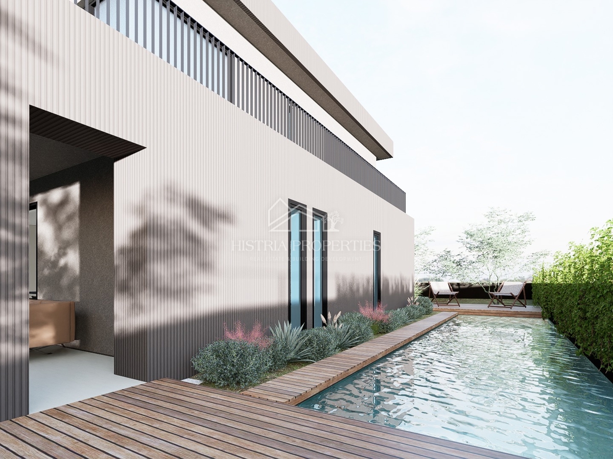 Čudovit oljčni nasad in kakovostna moderna gradnja v predmestju Poreča