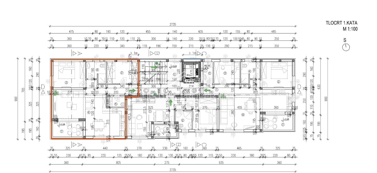 stanovanje v novi stavbi z dvigalom in teraso s pogledom na morje, takoj vseljivo