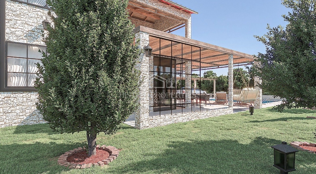 Izjemno privlačna hiša s prelivnim bazenom za vse ljubitelje osrednje Istre