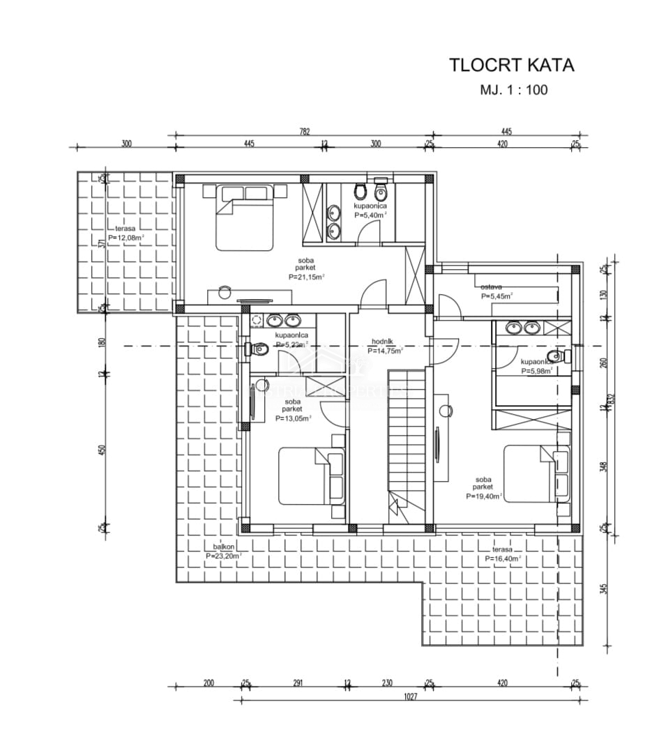 Moderna prostorna hiša z bazenom in budilko s pogledom na morje