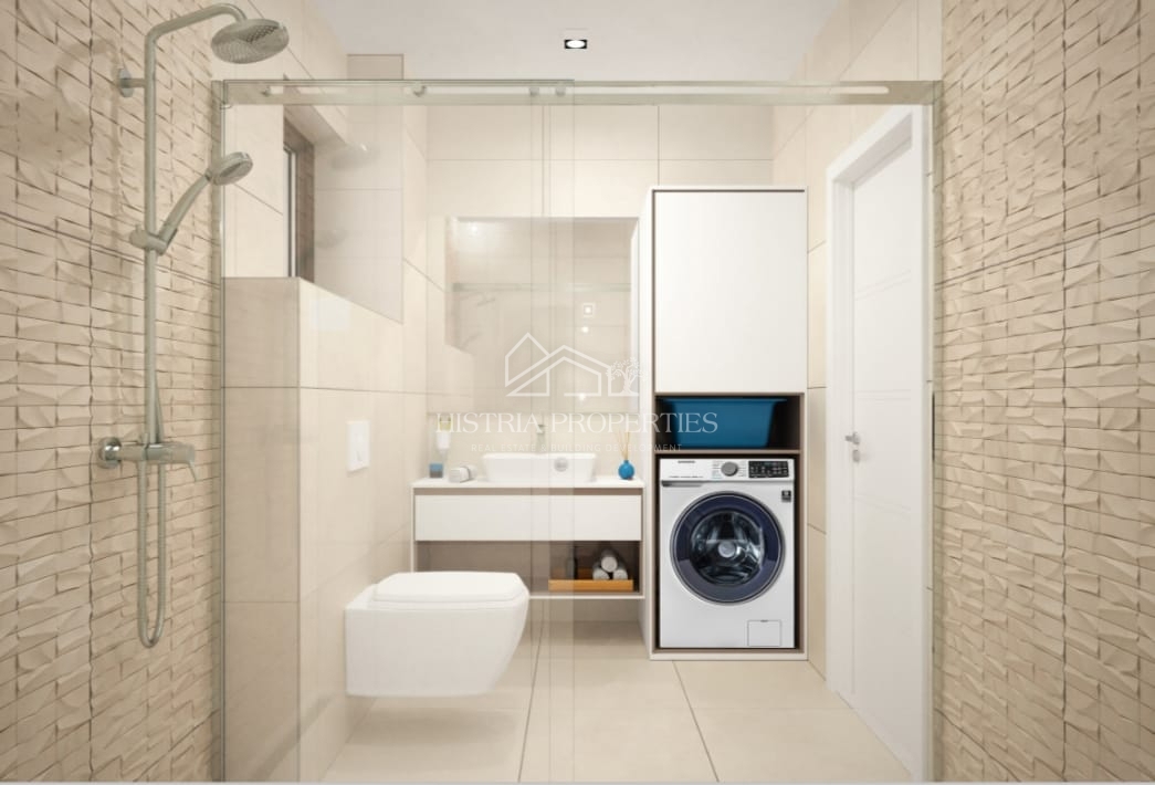 Moderna novogradnja in stanovanje s pogledom na morje v bližini Poreča