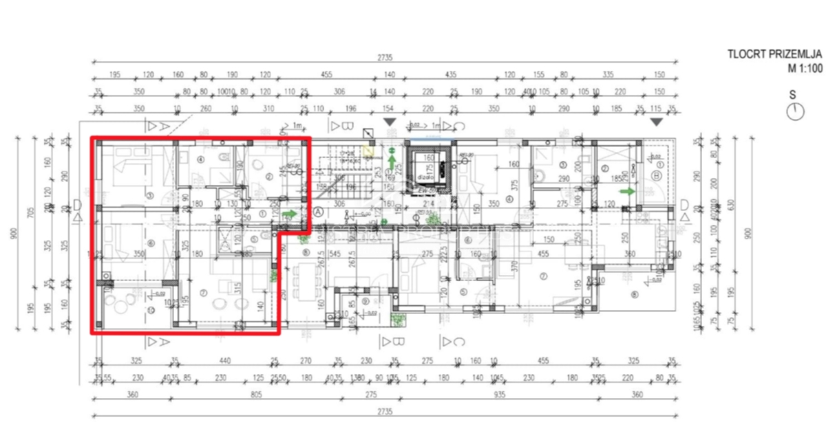 Prostorno stanovanje z vrtom v novi moderni stavbi