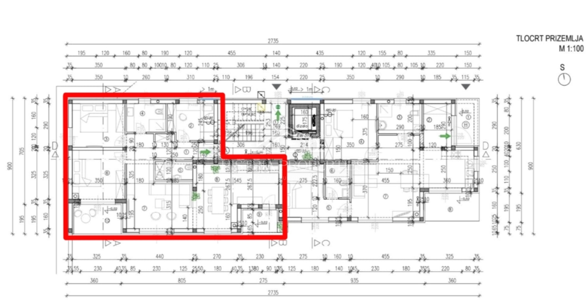 Prostorno stanovanje z vrtom v novi moderni stavbi