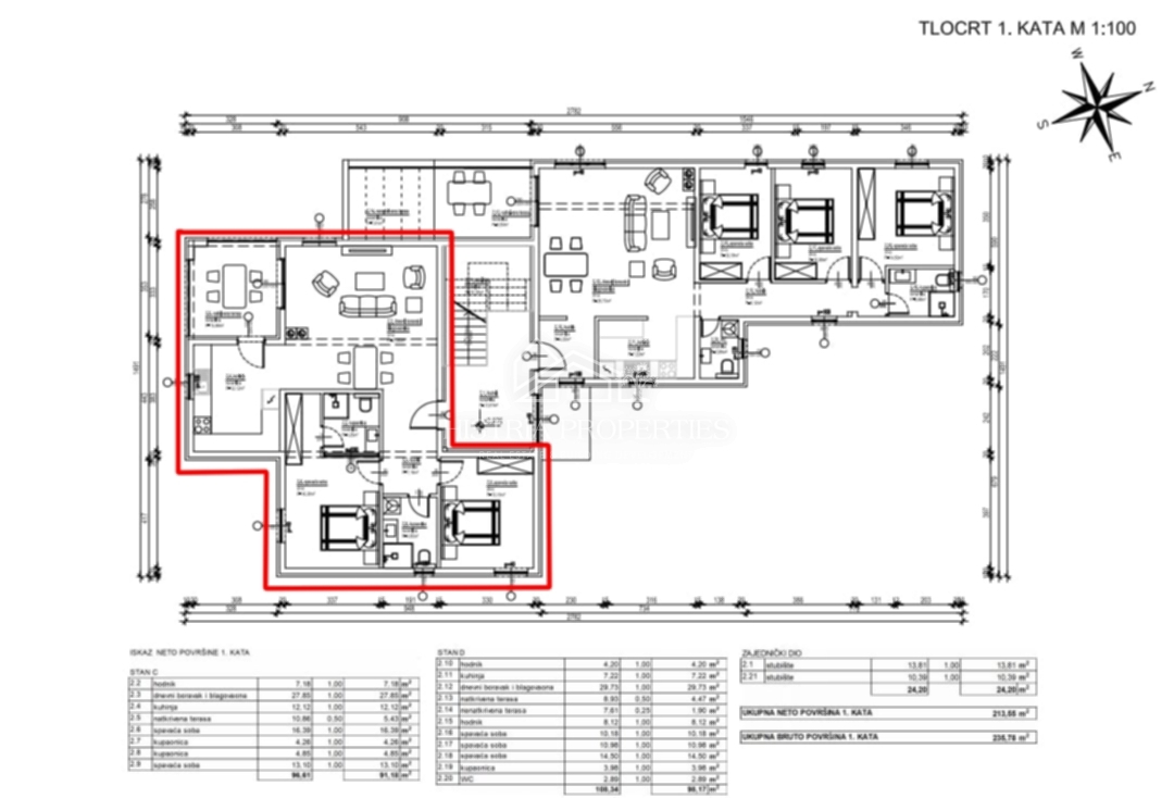 Moderno in kakovostno stanovanje 900m od morja s teraso in čudovitim razgledom