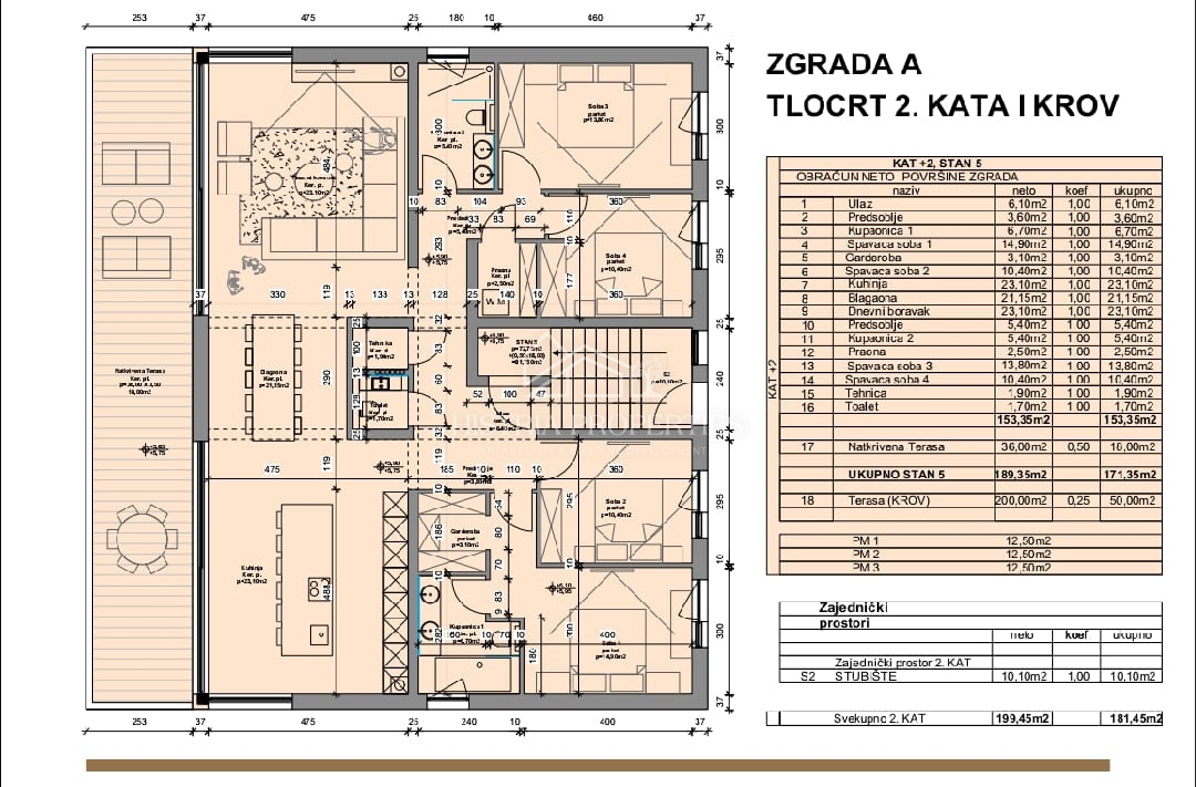 Prostorno vrhunsko penthouse stanovanje s strešno teraso na iskani lokaciji