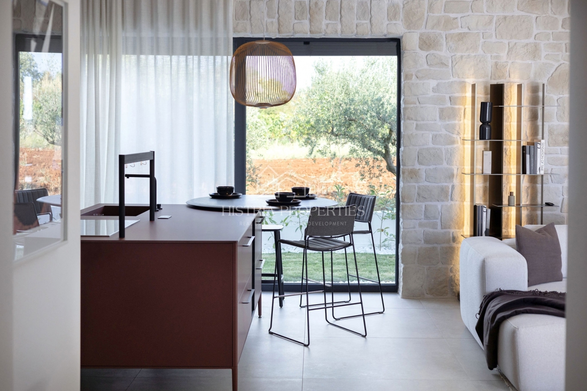 Dizajnerska vila v istrskem slogu, popolnoma in bogato opremljena